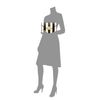 Lulu Guinness Black and White Stripe Snakeskin Small Envelope Clutch in Black - Lyst