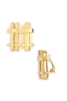 Tory Burch Gingham Stud Earrings - Lyst