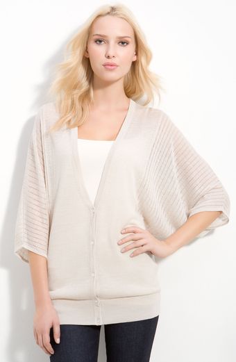 Valette Muse Pointelle Batwing Cardigan - Lyst