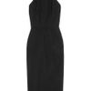 Victoria Beckham Stretchcrepe Cutaway Dress in Black - Lyst