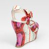 Alice + Olivia Multicolored Snakeprint Leather Wedge Sandals in Multicolor (coral) - Lyst
