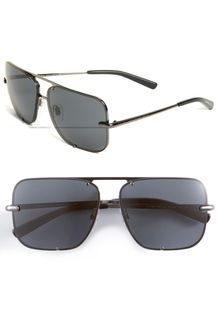Burberry Square Metal Aviator Sunglasses - Lyst