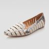 Elizabeth And James Metallic Cutout Loafer in White (silver multi) - Lyst