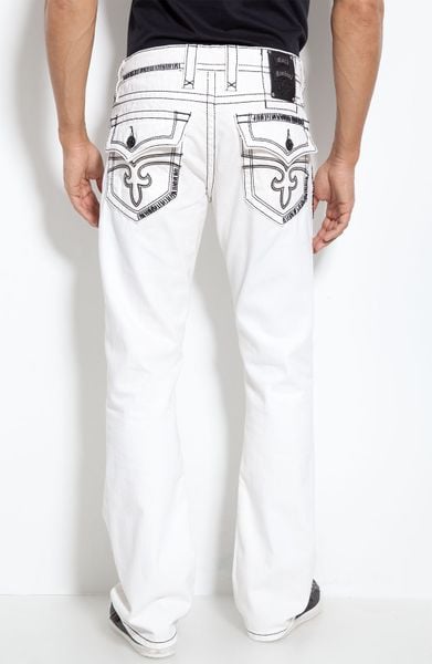 Rock Revival Steven Straight Leg Jeans in White for Men (white wash) | Lyst