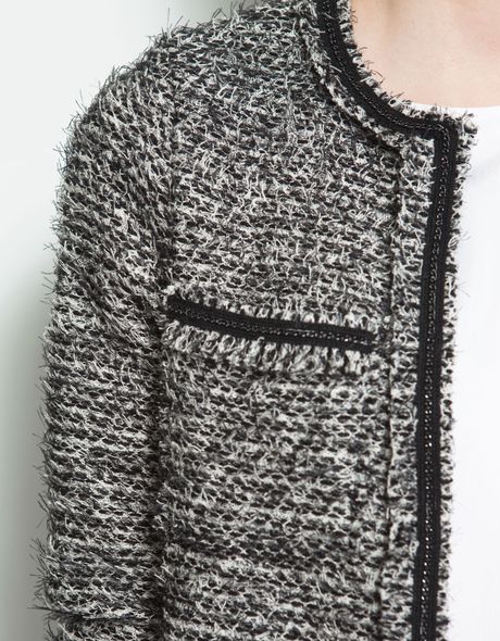 zara boucle cardigan