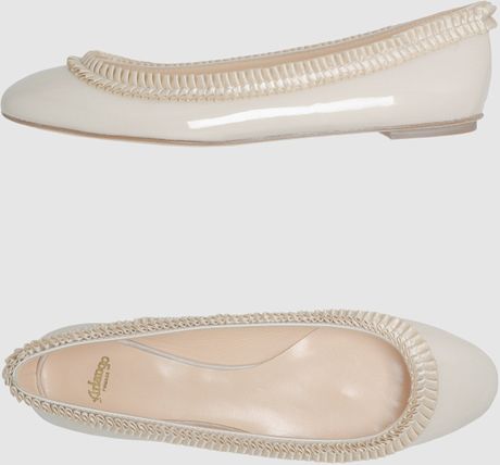 Arfango Ballet Flats in White (blue) - Lyst