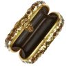 Alexander Mcqueen Sequin Skull Box Clutch in Gold - Lyst