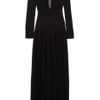 Burberry Prorsum Pleated Jersey Maxi Dress in Black - Lyst
