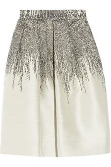 Lela Rose Cotton and Silk-blend Skirt - Lyst