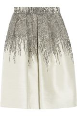 Lela Rose Cotton and Silk-blend Skirt