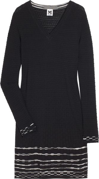 M Missoni Merino WoolBlend Sweater Dress in Black - Lyst
