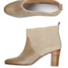 Maison Martin Margiela Printed Suede Ankle Boots in Gray (cream) - Lyst