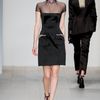 Marios Schwab Fall 2012 Short Sleeve Mini Dress With Stone Encrusted Pockets And Collar And Transparent Top Part In Black  in Black - Lyst