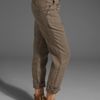 Michael Stars Linen Cuffed Pant in Brown (desert boot) - Lyst