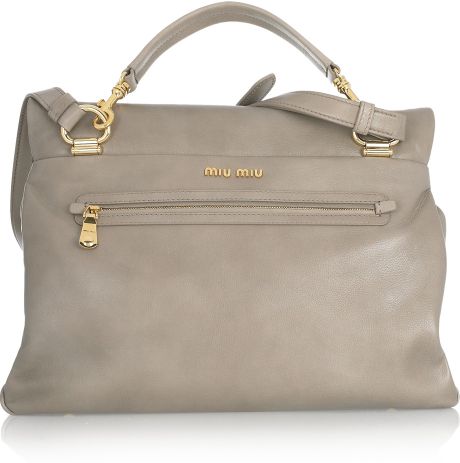 miu miu leather satchel