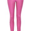 Roberto Cavalli Lowrise Skinny Leather Pants in Purple (magenta) - Lyst