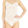 Rosamosario Buongiorno Dolcezza Silkgeorgette and Chantilly Lace Bodysuit in White - Lyst