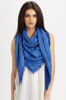 Tory Burch Tonal All-over Logo Pattern Scarf - Lyst
