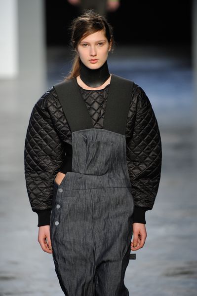 Acne Fall 2012 Black Quilted WIde Sleeved Cropped Top in Black - Lyst