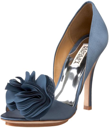 Badgley Mischka Womens Randall Opentoe Pump in Blue - Lyst