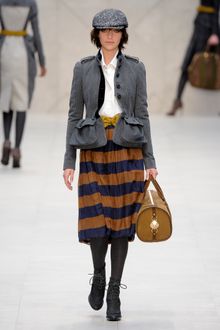 Burberry Prorsum Fall 2012 Short Single-Breasted Corduroy Jacket with Oversized Herringbone Bellows Pockets - Lyst