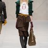 Burberry Prorsum Fall 2012  Cardigan with Oversized Collar in Bottle Green  in Green - Lyst