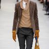 Burberry Prorsum Fall 2012 Tailored Corduroy Jacket  in Brown - Lyst