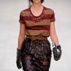 Burberry Prorsum Fall 2012 Ruched Bow Detail Belt in Brown - Lyst