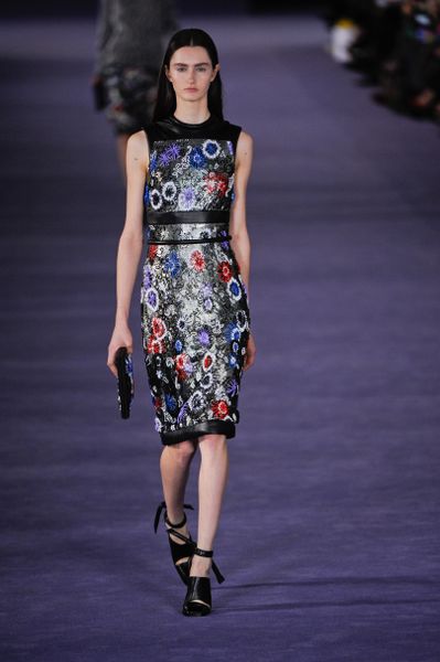 Christopher Kane Fall 2012 Floral Embroidered Pencil Dress in Multicolor - Lyst