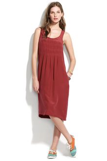 Madewell Silk Smockpleat Dress - Lyst