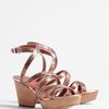 Marc By Marc Jacobs Glitter Straps Wedge Sandal in Gold (pink) - Lyst