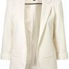 Topshop Ponte Boyfriend Blazer in White (ivory) - Lyst