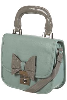Topshop Mint Lady Stud Bow Bag - Lyst