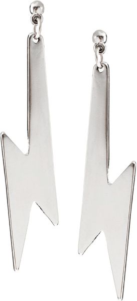 ASOS Collection Asos Silver Lightning Strike Earrings - Lyst