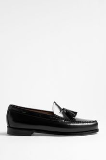 Bass Weejuns Black Leather Larkin Tassel Loafers - Lyst