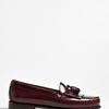 Bass Weejuns Burgundy Leather Leyton Fringe Loafers in Purple for Men (burgundy) - Lyst
