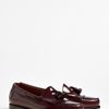 Bass Weejuns Burgundy Leather Leyton Fringe Loafers in Purple for Men (burgundy) - Lyst