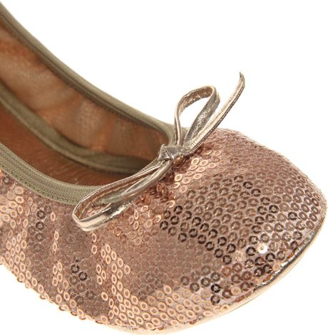dune fold up ballerina shoes