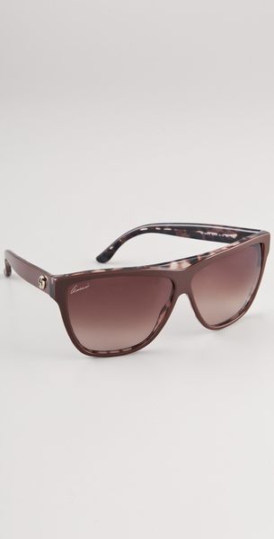 Gucci Cat Eye Sunglasses In Brown Lyst 