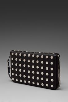 McQ by Alexander McQueen Mcq By Alexander Mcqueen Collar Stud Zip Around Wallet - Lyst