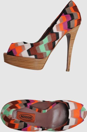 Missoni Pumps with Open Toe - Lyst