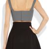 Miu Miu Cropped Cotton Top in Gray (steel) - Lyst