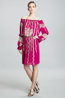 Naeem Khan Off-the-shoulder Peasant Dress - Lyst