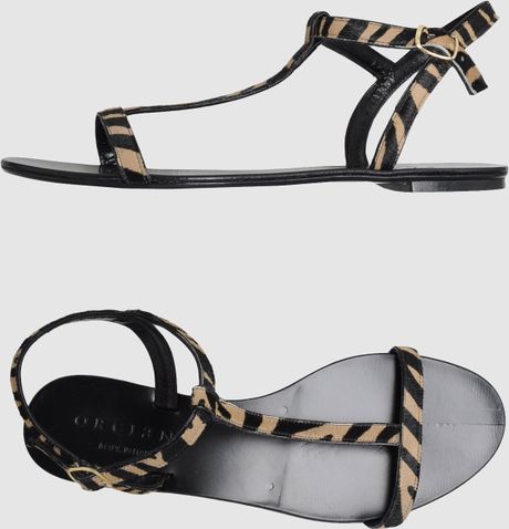 Orciani Sandals in Animal (black) - Lyst