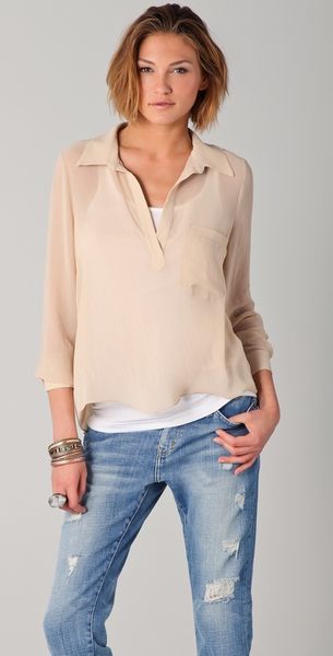 Rory Beca Shey Drape Back Blouse - Lyst