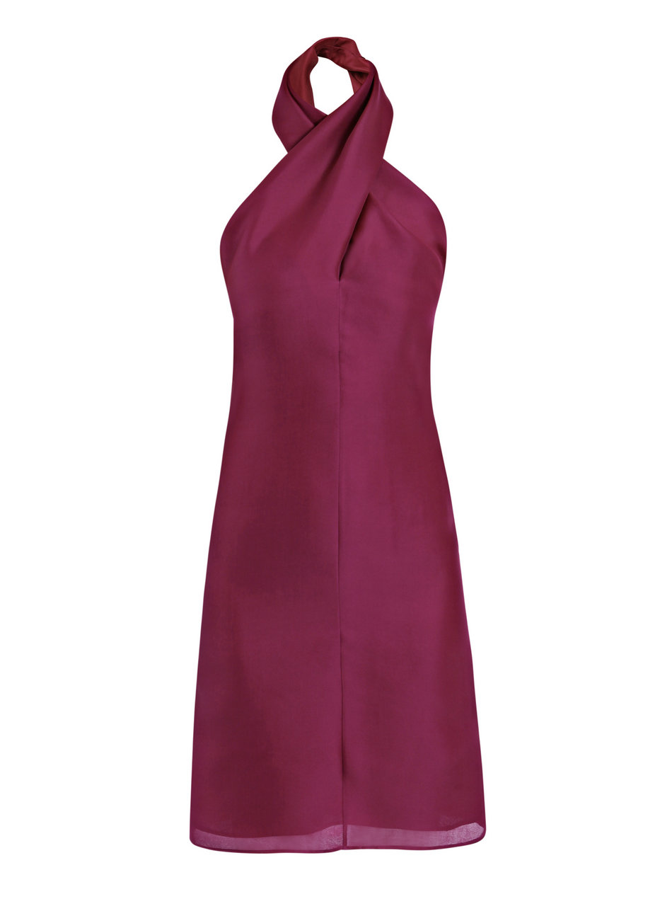 purple halterneck