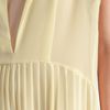 Zara Pleated Dress with Splits in Yellow - Lyst