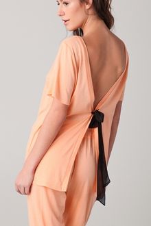 3.1 Phillip Lim Black Tie V Back Boyfriend Tee - Lyst