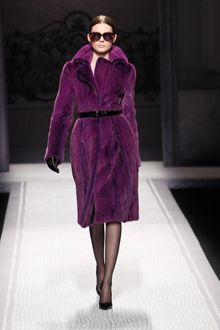 Alberta Ferretti Fall 2012 Fur Coat  - Lyst