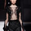 Alberta Ferretti Fall 2012 Woven Pencil Skirt  in Black - Lyst